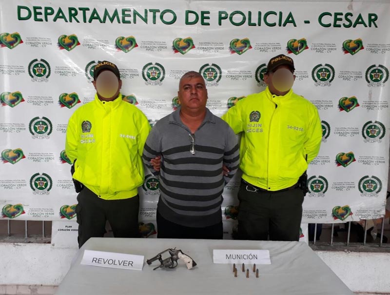Capturan a hombre por tráfico, fabricación y porte ilegal de armas en Valledupar