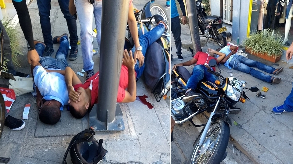 Roban droguería, se enfrentan a la Policía y los capturan