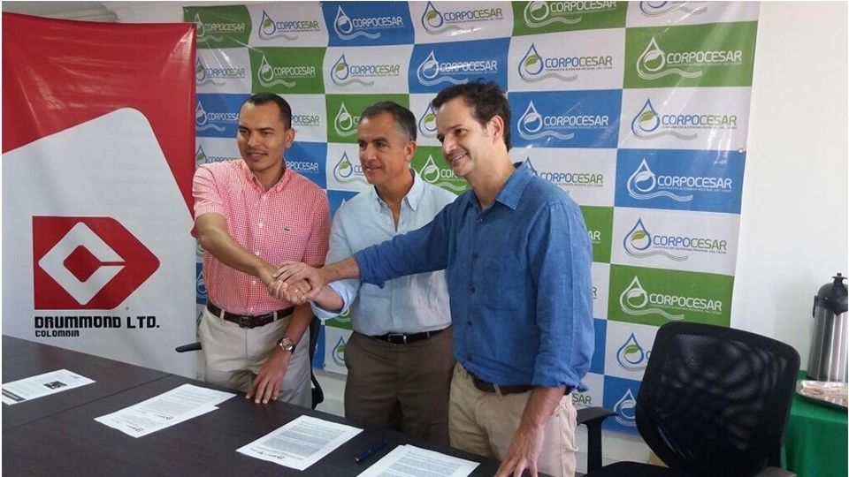 Drummond, Pro-Sierra y Corpocesar firman convenio ambiental