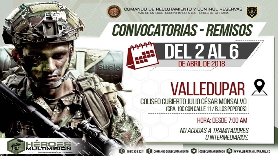 Ejército Nacional realiza jornada de libretas militares para remisos