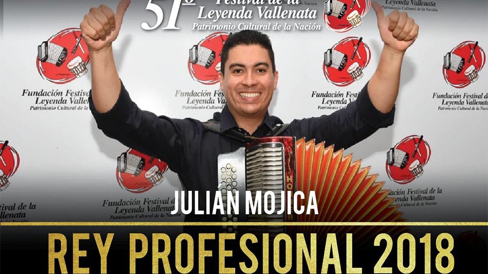 Julián Mojica, es el nuevo Rey Profesionales del Festival Vallenato