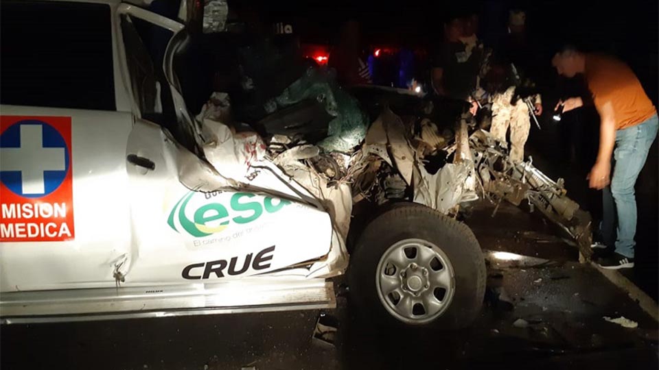 Se accidentó vehículo del CRUE Cesar