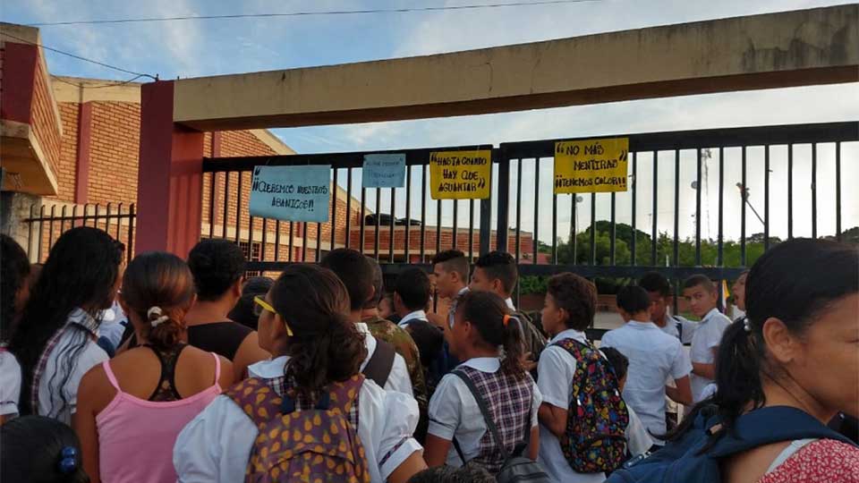 La protesta de los estudiantes en Bosconia