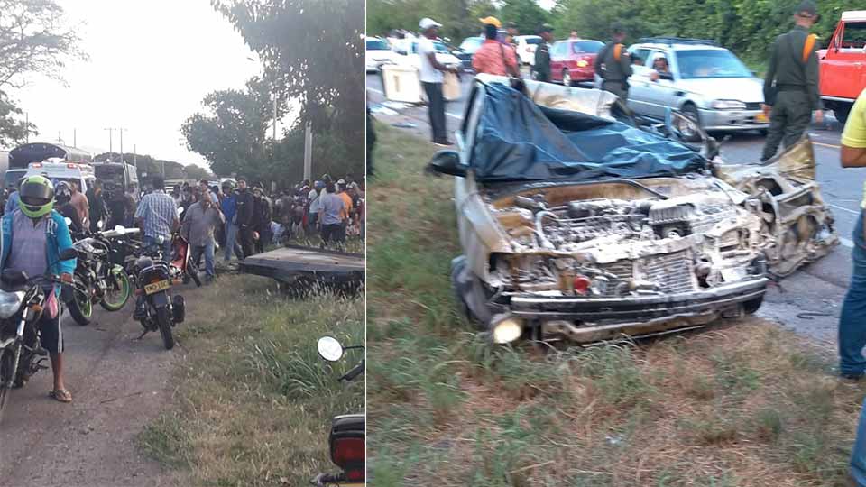 Un muerto y tres heridos deja accidente vial en Cesar