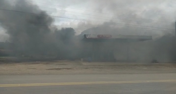 Camión se incineró en EDS de Chiriguaná